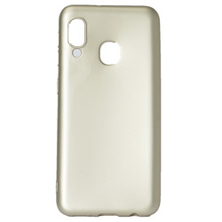 Galaxy A20E Case Zore Premier Silicon Cover Gold