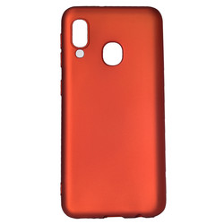Galaxy A20E Case Zore Premier Silicon Cover Red