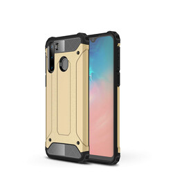 Galaxy A21 Case Zore Crash Silicon Cover Gold