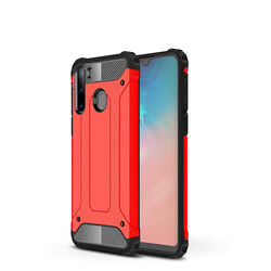 Galaxy A21 Case Zore Crash Silicon Cover Red