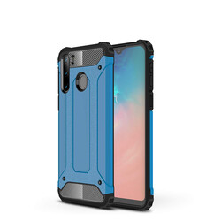 Galaxy A21 Case Zore Crash Silicon Cover Blue