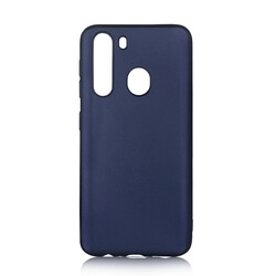 Galaxy A21 Case Zore Premier Silicon Cover Navy blue