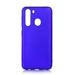 Galaxy A21 Case Zore Premier Silicon Cover Saks Blue