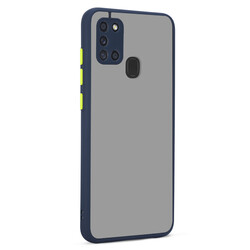 Galaxy A21S Case Zore Hux Cover Navy blue