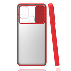 Galaxy A21S Case Zore Lensi Cover Red