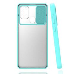 Galaxy A21S Case Zore Lensi Cover Turquoise