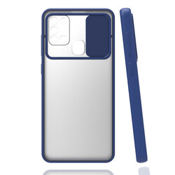Galaxy A21S Case Zore Lensi Cover Navy blue