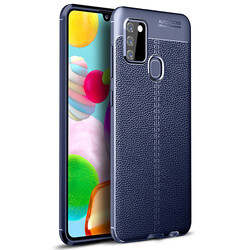 Galaxy A21S Case Zore Niss Silicon Cover Navy blue