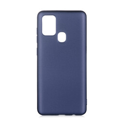 Galaxy A21S Case Zore Premier Silicon Cover Navy blue