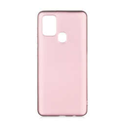 Galaxy A21S Case Zore Premier Silicon Cover Rose Gold