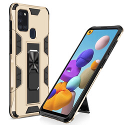 Galaxy A21S Case Zore Volve Cover Gold