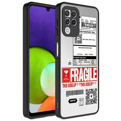 Galaxy A22 4G Case Mirror Patterned Camera Protected Glossy Zore Mirror Cover Fragile