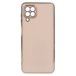 Galaxy A22 4G Case Zore Bark Cover Rose Gold
