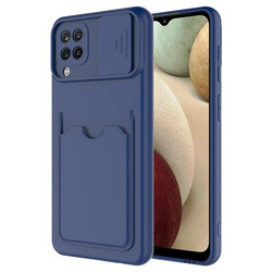 Galaxy A22 4G Case ​Zore Kartix Cover Navy blue