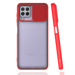 Galaxy A22 4G Case Zore Lensi Cover Red