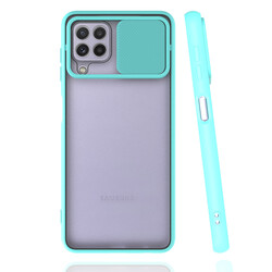 Galaxy A22 4G Case Zore Lensi Cover Turquoise