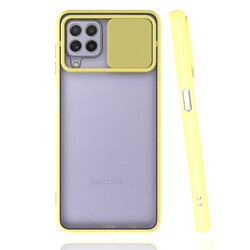 Galaxy A22 4G Case Zore Lensi Cover Yellow