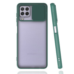 Galaxy A22 4G Case Zore Lensi Cover Dark Green