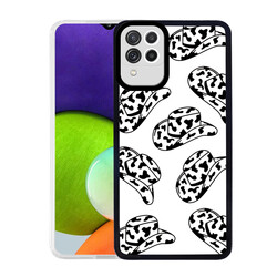 Galaxy A22 4G Case Zore M-Fit Patterned Cover Hat No5