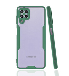 Galaxy A22 4G Case Zore Parfe Cover Dark Green