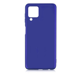 Galaxy A22 4G Case Zore Premier Silicon Cover Saks Blue