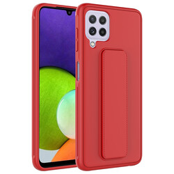 Galaxy A22 4G Case Zore Qstand Cover Red