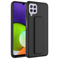 Galaxy A22 4G Case Zore Qstand Cover Black