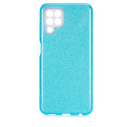 Galaxy A22 4G Case Zore Shining Silicon Blue