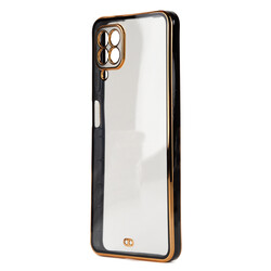 Galaxy A22 4G Case Zore Voit Clear Cover Black