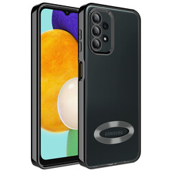 Galaxy A23 Case Camera Protected Zore Omega Cover With Logo Black