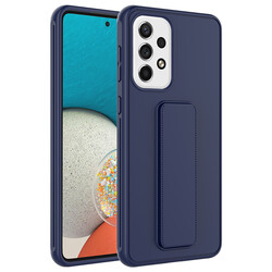 Galaxy A23 Case Zore Qstand Cover Navy blue