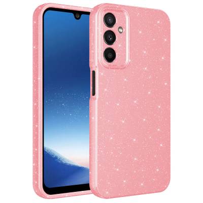 Galaxy A24 Case Camera Protected Glittery Luxury Zore Cotton Cover Pink