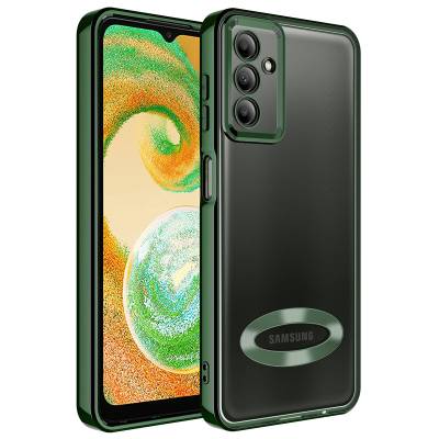 Galaxy A24 Case Camera Protected Zore Omega Cover Showing Logo Dark Green