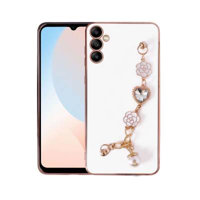 Galaxy A24 Case Hand Grip Camera Protected Zore Taka Silicone Cover White