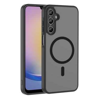 Galaxy A24 Case M-safe Charging Feature Zore Ballet Flat Cover Black