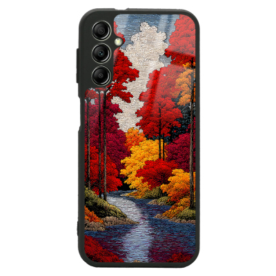 Galaxy A24 Case with Camera Protection, Patterned Zore Lusi Cover Ağaçlar