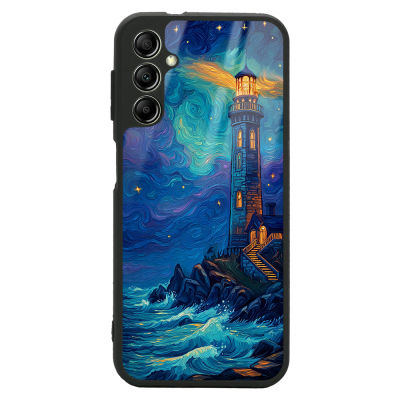 Galaxy A24 Case with Camera Protection, Patterned Zore Lusi Cover Deniz Feneri
