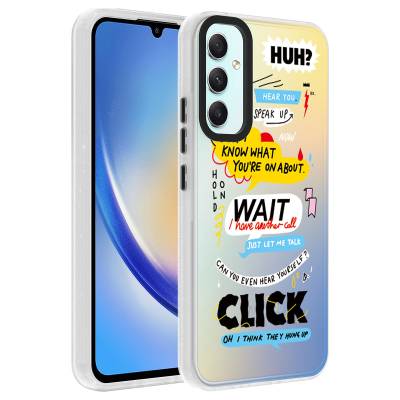 Galaxy A24 Kılıf Desenli Zore Dragon Sert Kapak Kelimeler