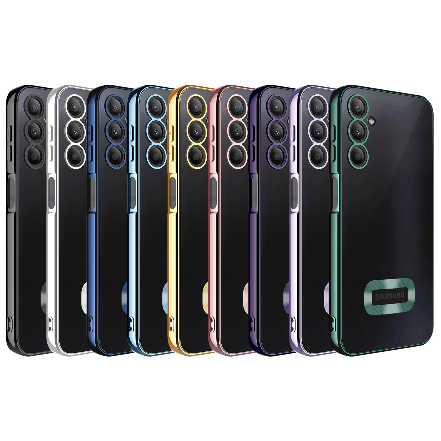 Galaxy A24 Kılıf Kamera Korumalı Logo Gösteren Zore Omega Kapak - 11