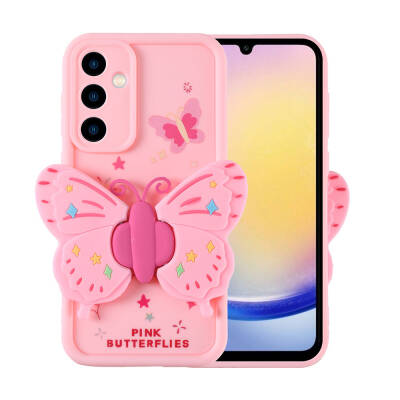 Galaxy A25 Case Camera Protected Figure Designed Zore Cover Light Pink