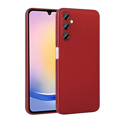 Galaxy A25 Case Zore Premier Silicone Cover Red