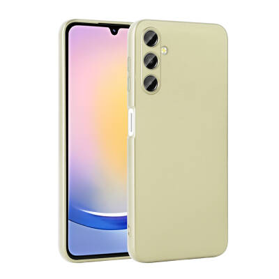 Galaxy A25 Case Zore Premier Silicone Cover Gold