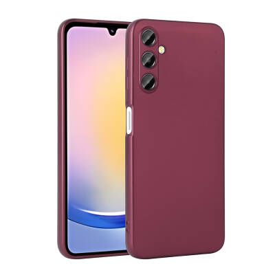 Galaxy A25 Case Zore Premier Silicone Cover Plum