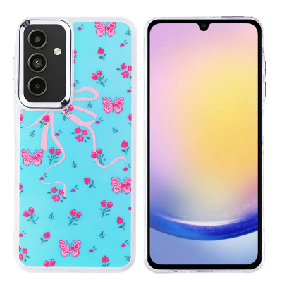 Galaxy A25 Kılıf Airbag Tasarımlı Zore Hadra Kapak Kelebek
