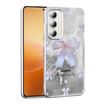 Galaxy A25 Kılıf Desenli Zore Mep Kapak İncili Fiyonk