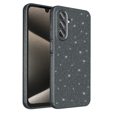 Galaxy A26 Case Camera Protection Glitter Luxury Zore Koton Cover Black