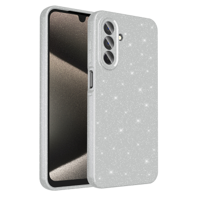 Galaxy A26 Case Camera Protection Glitter Luxury Zore Koton Cover Silver