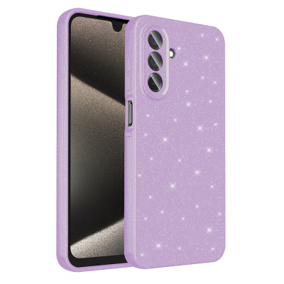 Galaxy A26 Case Camera Protection Glitter Luxury Zore Koton Cover Lila