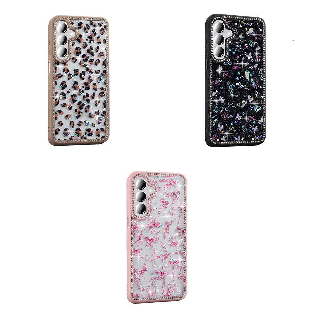 Galaxy A26 Case Stone and Glitter Design Zore Azra Cover - 11