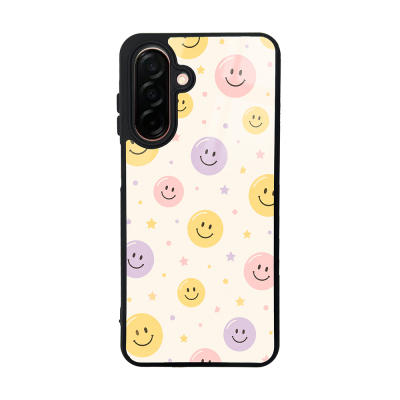Galaxy A26 Case with Camera Protection, Patterned Zore Lusi Cover Gülen Yüzler
